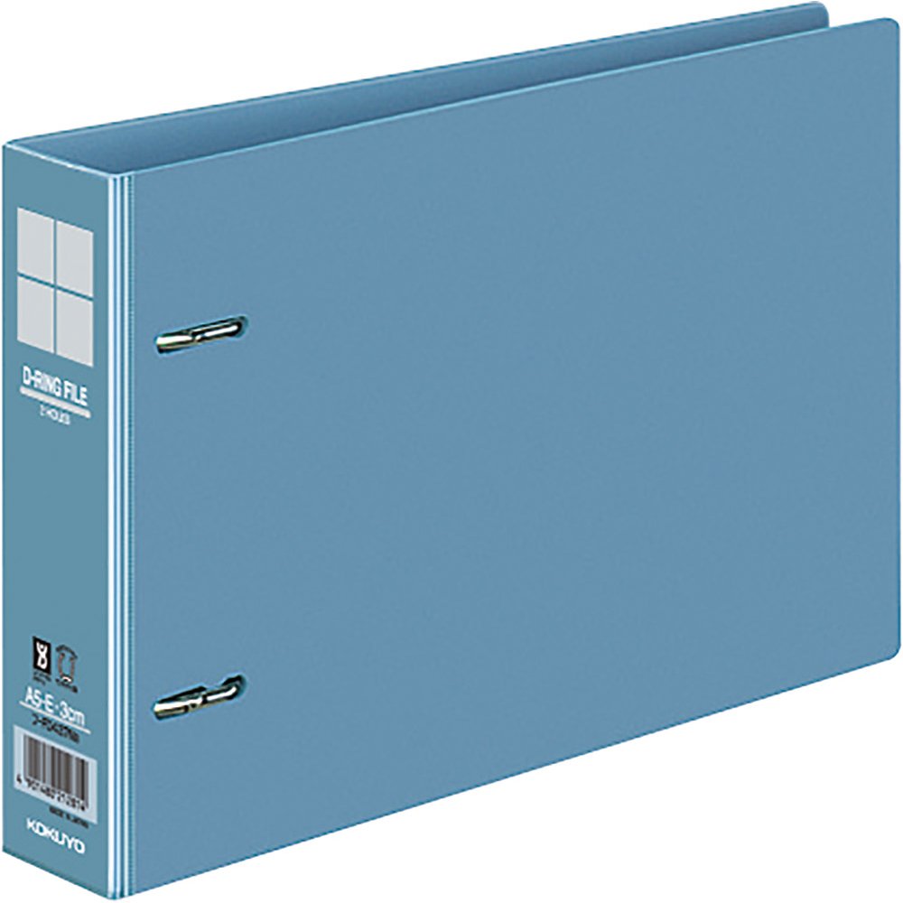 Kokuyo S & T D ring file PP A5 Yokosehaba 45mm blue (japan import)