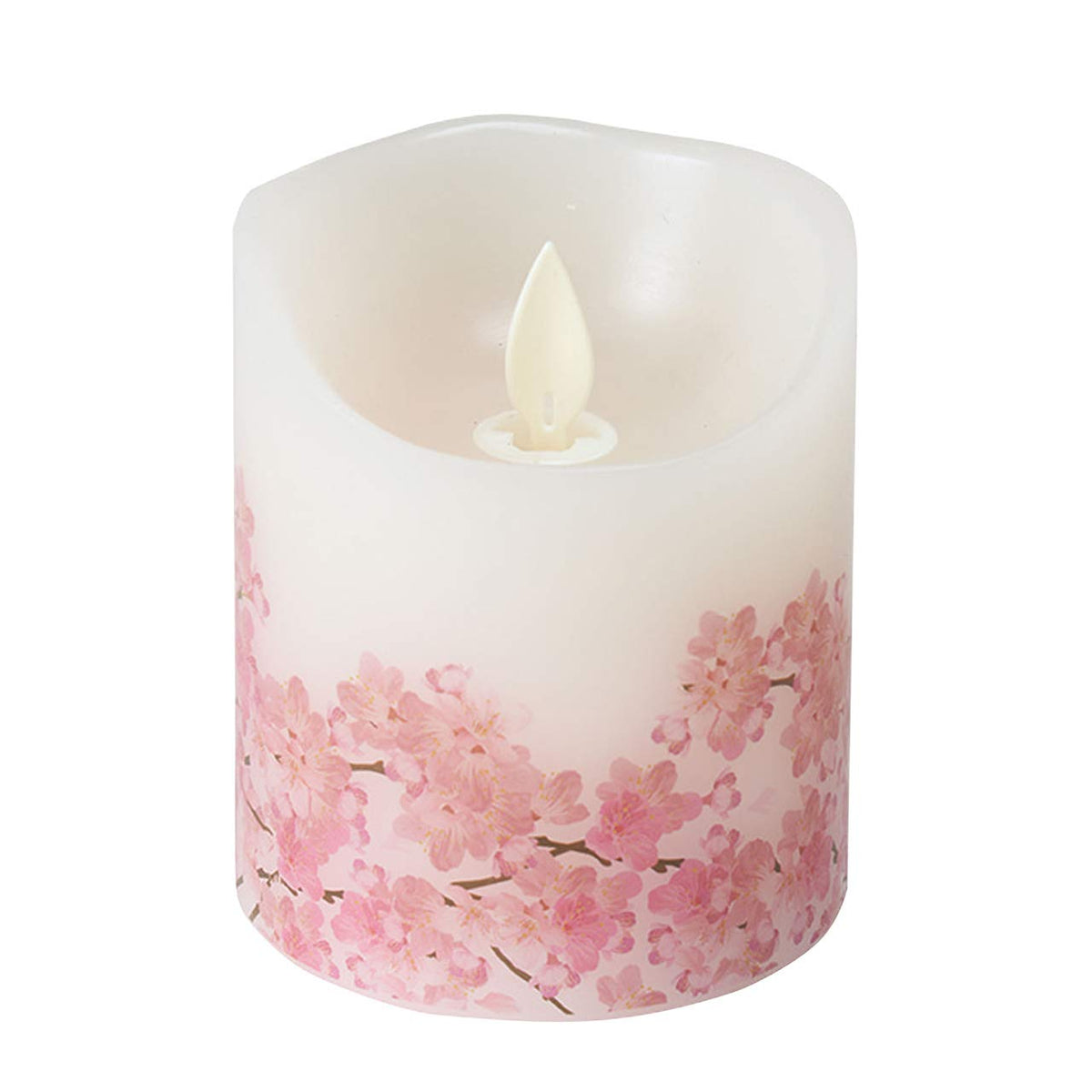 Nihon Candle LED Candle with Light, Cherry Blossom, 3.0 x 3.0 x 3.3 inches (7.5 x 7.5 x 8.5