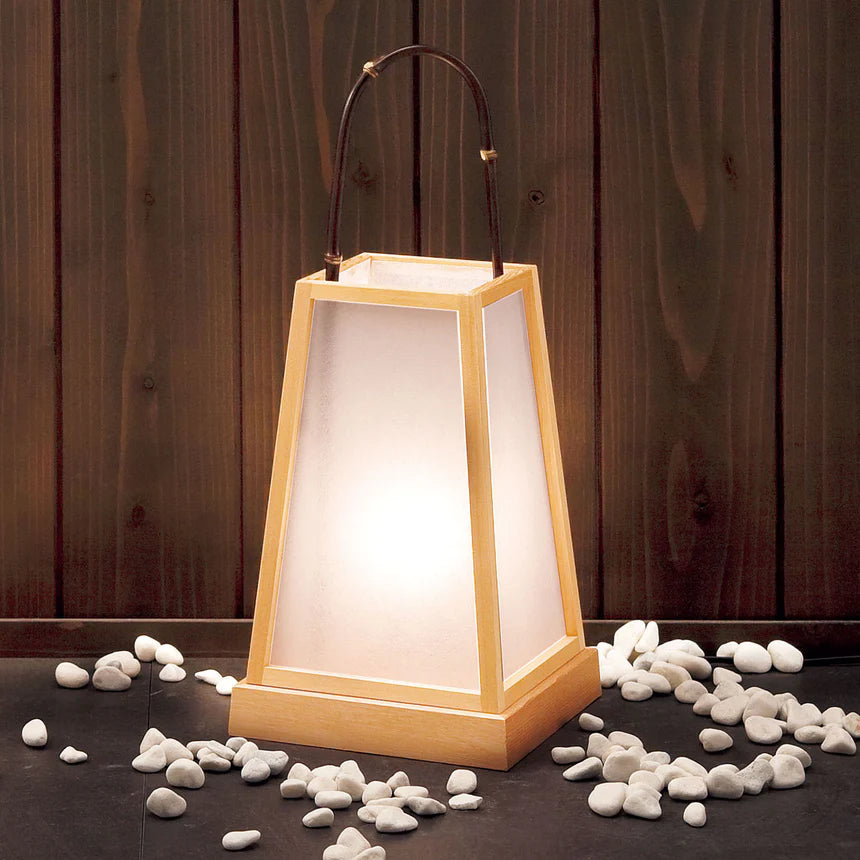 Roji Andon Nishiki (White Wood) - Large