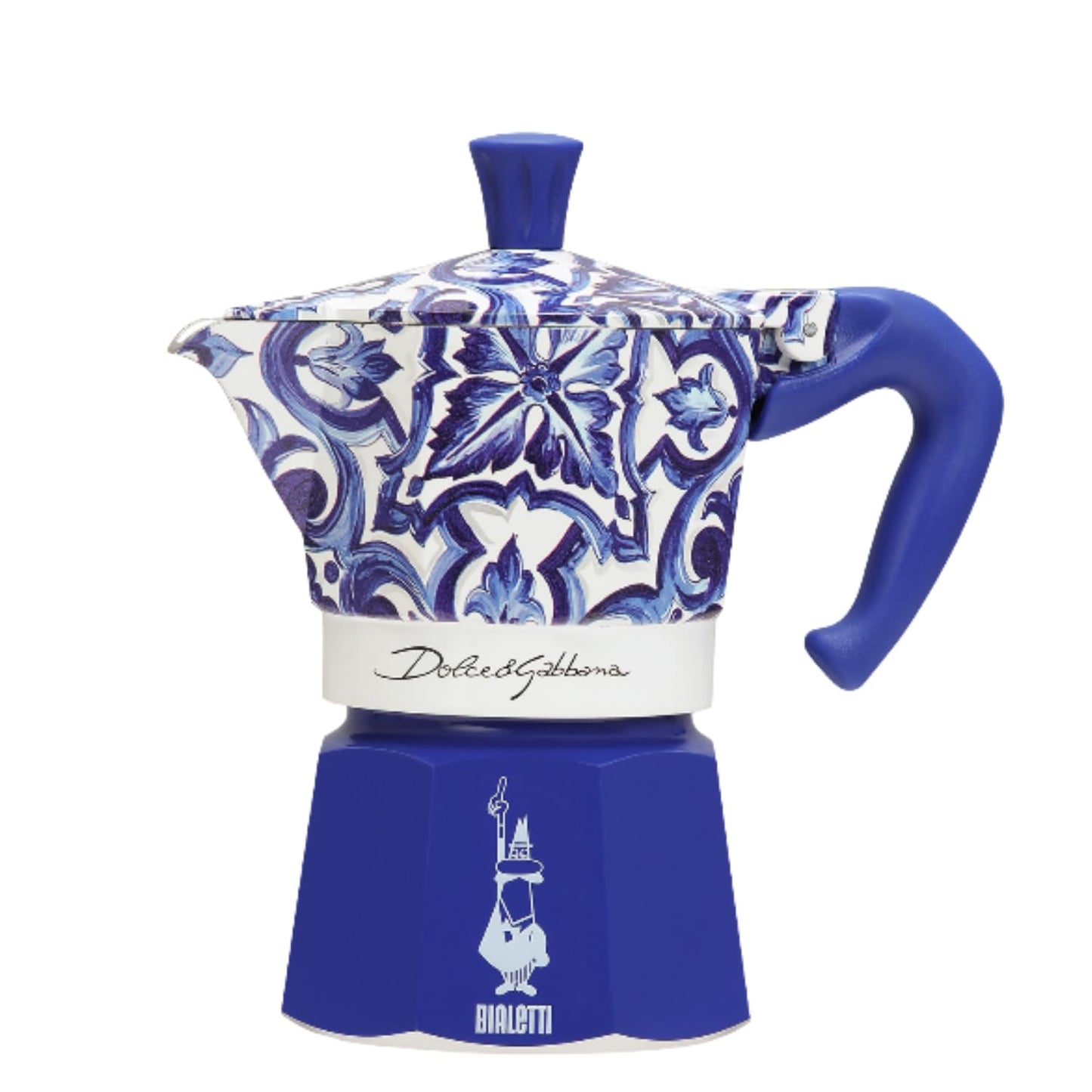 Bialetti Dolce & Gabbana Mocha Express Blue Mediterraneo for 3 Cups, Direct Fire (Coffee Maker, Espresso Makinetta)