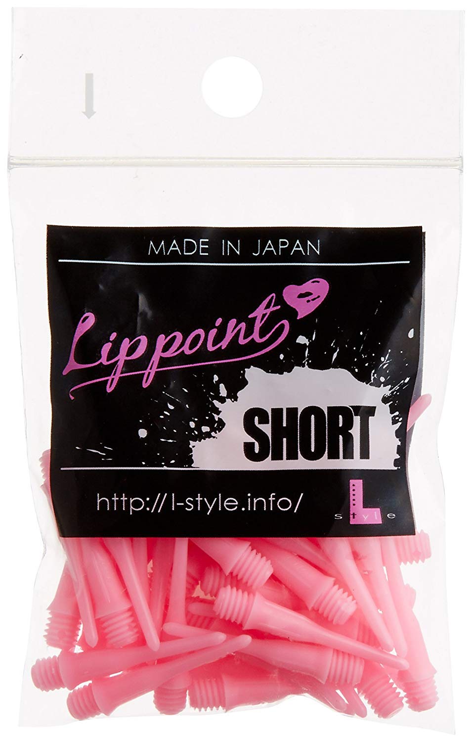 Lstyle Short Lippoint Dart Tips – Shocking Pink | 2BA Soft Tip Points – 1 Pack (30 Tips)