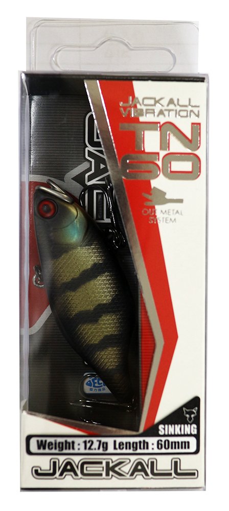 JACKALL TN60 Vibrating Lure, 2.4 inches (60 mm), 0.5 oz (12.7 g), Black King Gill
