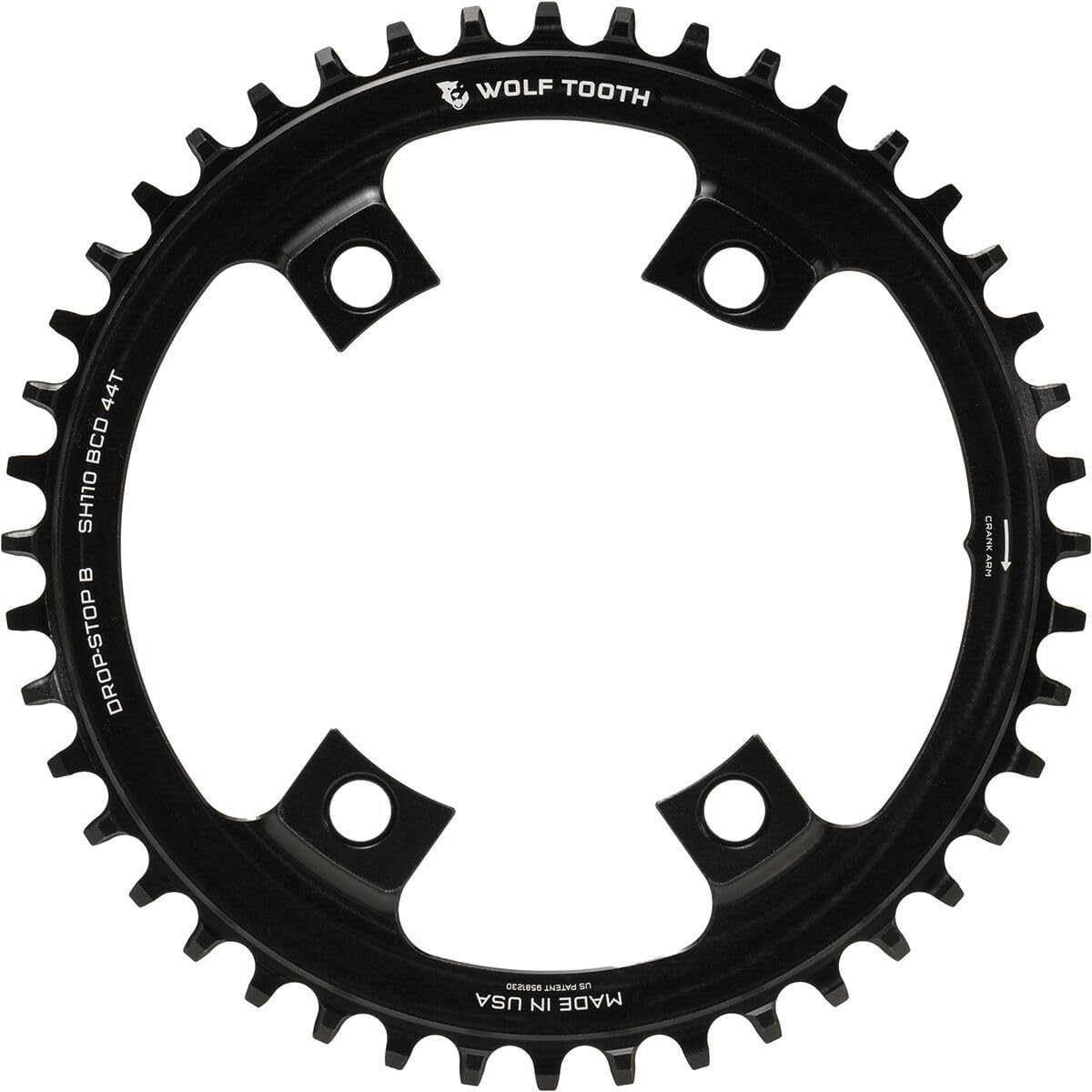 Wolf Tooth Components Drop-Stop Chainring: 46T x 110 Shimano Asymmetric
