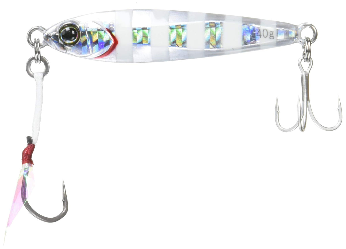 JACKALL Metal Jig, Big Backer Jig, 2.7 inches (68 mm), 1.4 oz (40 g), Glow Stripe/Border Holo