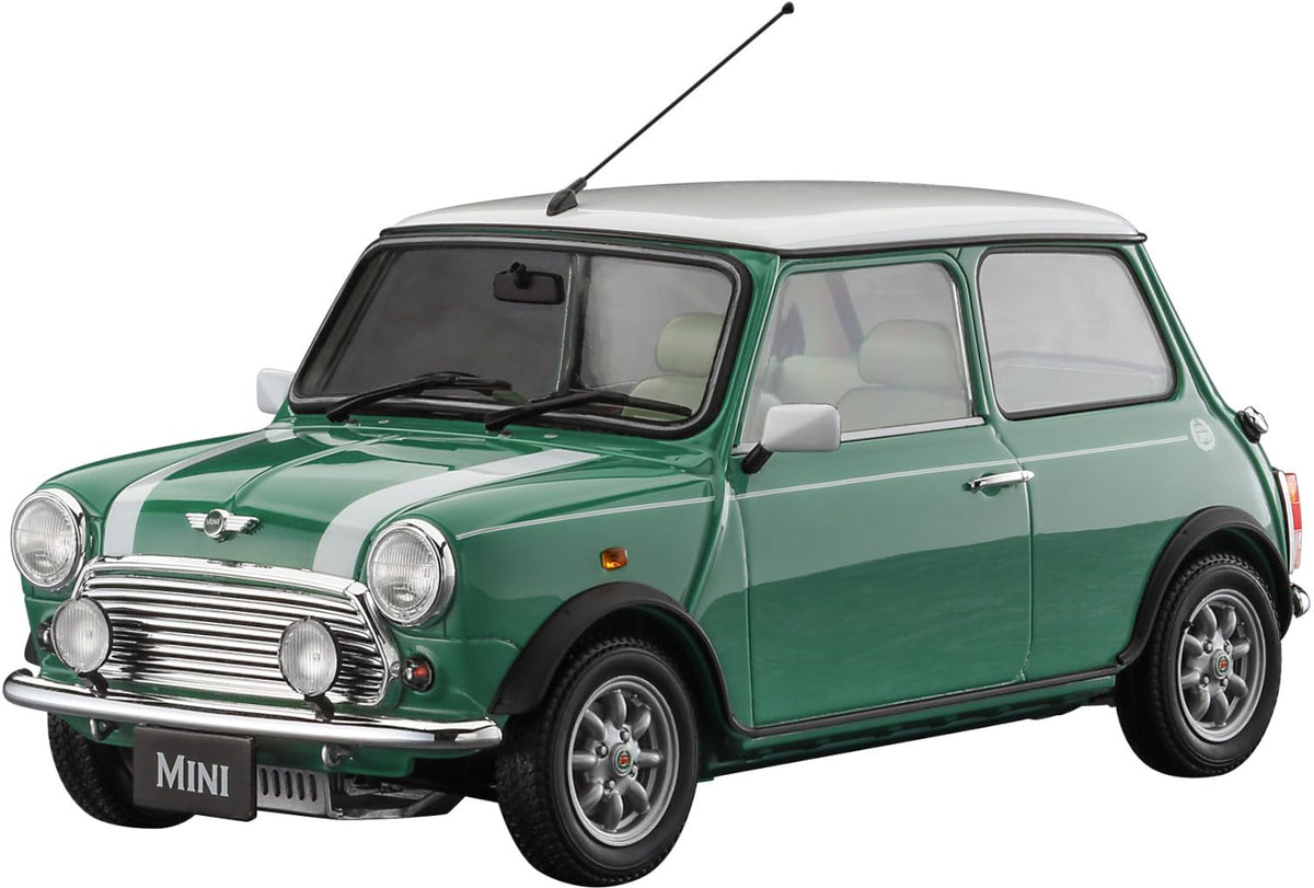 Hasegawa 620789-1/24 Mini Cooper 1997, Almond Green - 1:24 Scale
