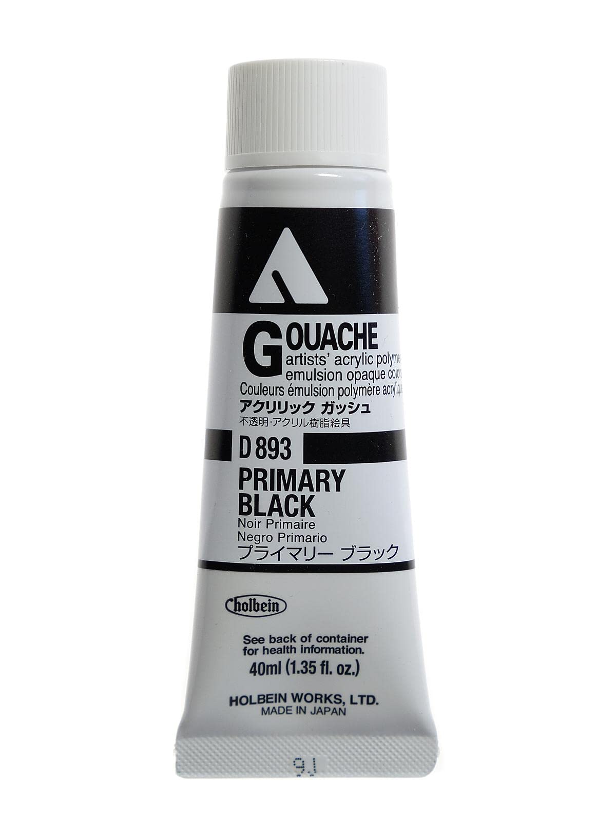 Holbein Acrylic Gouache 40 ml Primary Black