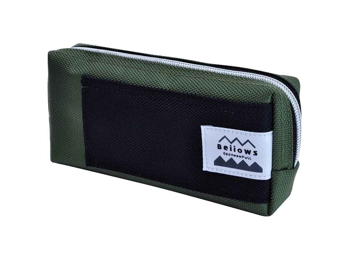 Concise Pencil Case Bellows 134121 Khaki