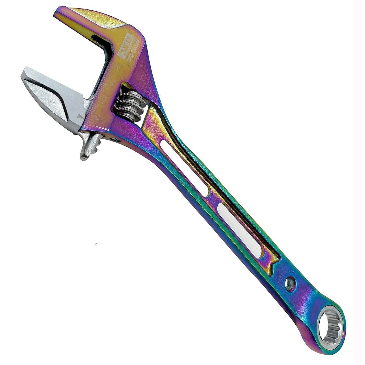 SK11 SPIDER Gear Wide Monkey Wrench Rainbow Titanium Wide Mouth Width 1.4 inches (36 mm) SPD-36GMP