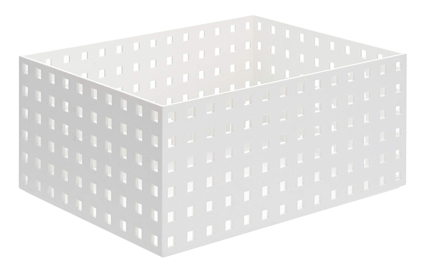 LIKE-IT 9016 Storage Box, Kitchen Storage Case, Brix, 280 Wide, L, White, Made in Japan, Approx. Width 8.3 x Depth 11.0 x Height 4.9 inches (21 x 28 x 12.5 cm), Stackable Small Storage
