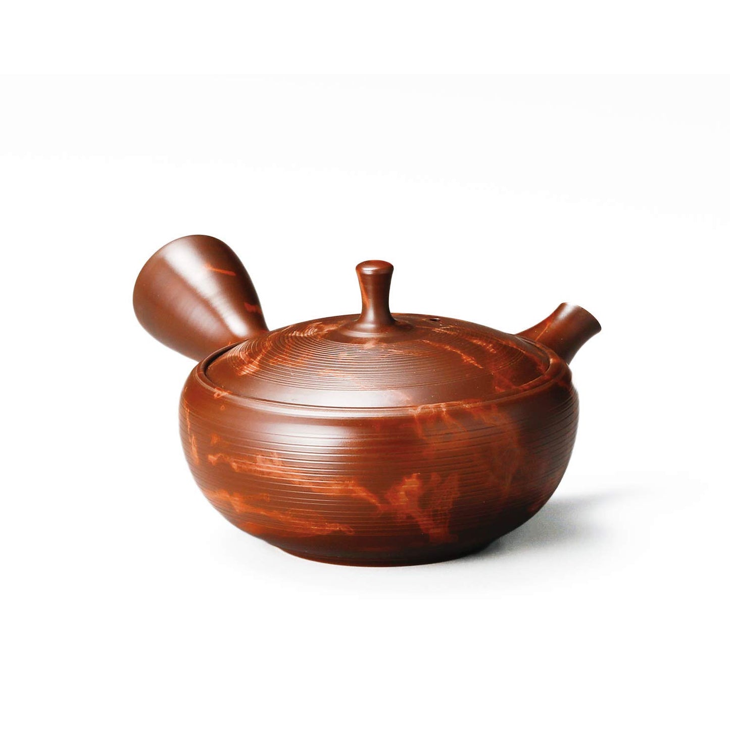 Tokoname Y245 Gyokuryu Teapot, Tea Mud, Red Squeeze