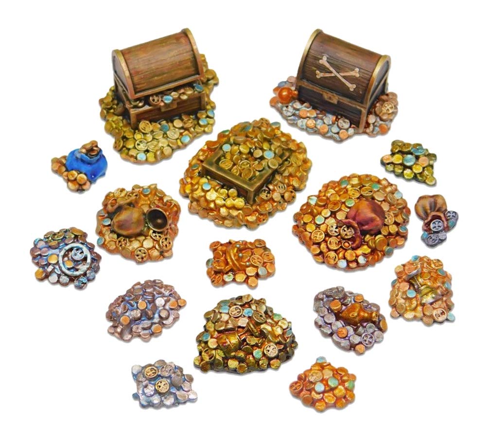 Greenstaff World Gold and Silver Treasure Chest Set Miniature Accessory GSWD-2305