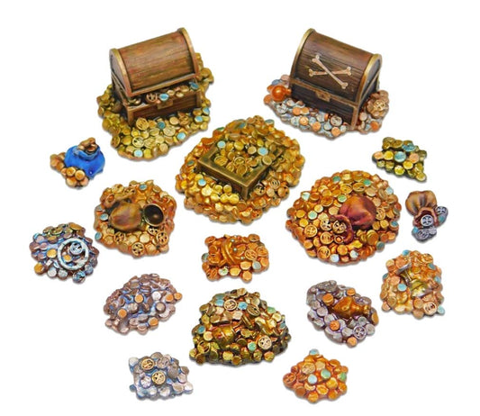 Greenstaff World Gold and Silver Treasure Chest Set Miniature Accessory GSWD-2305
