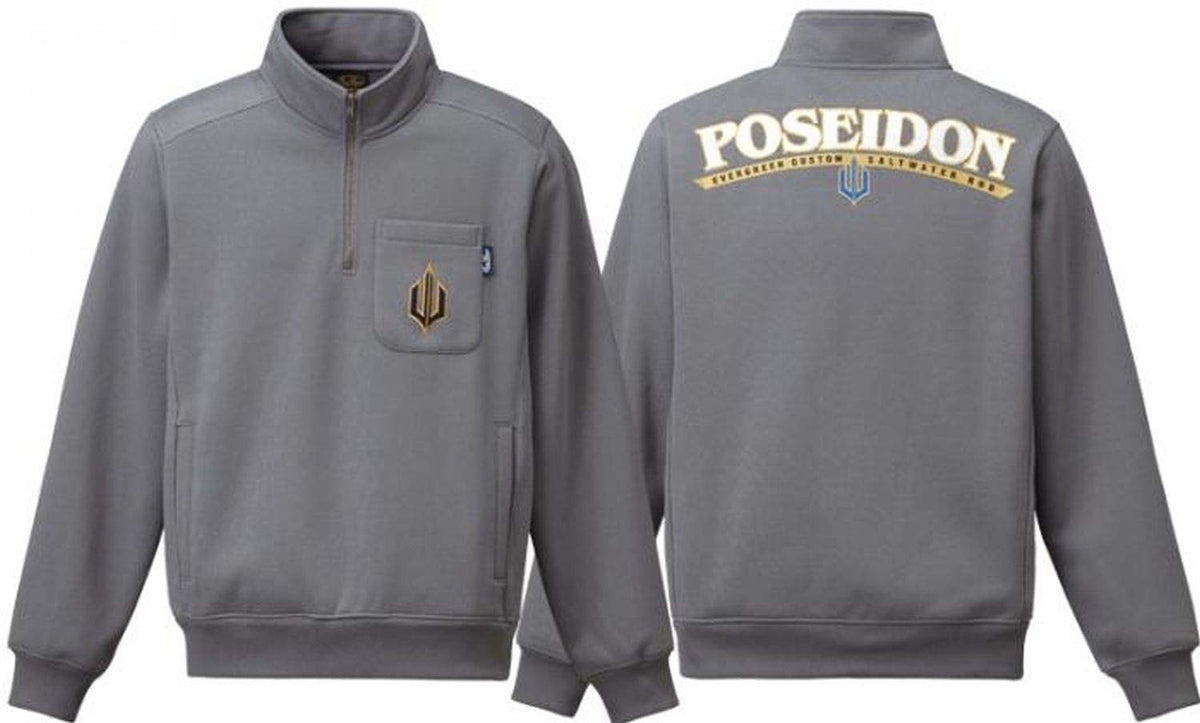 Evergreen Poseidon Premium Half Zip Sweatshirt L Gray