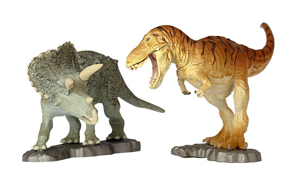 miniQ miniature cube Cretaceous showdown! Tyrannosaurus VS Triceratops approx. 95 mm-PVC pre-painted completed figure 002
