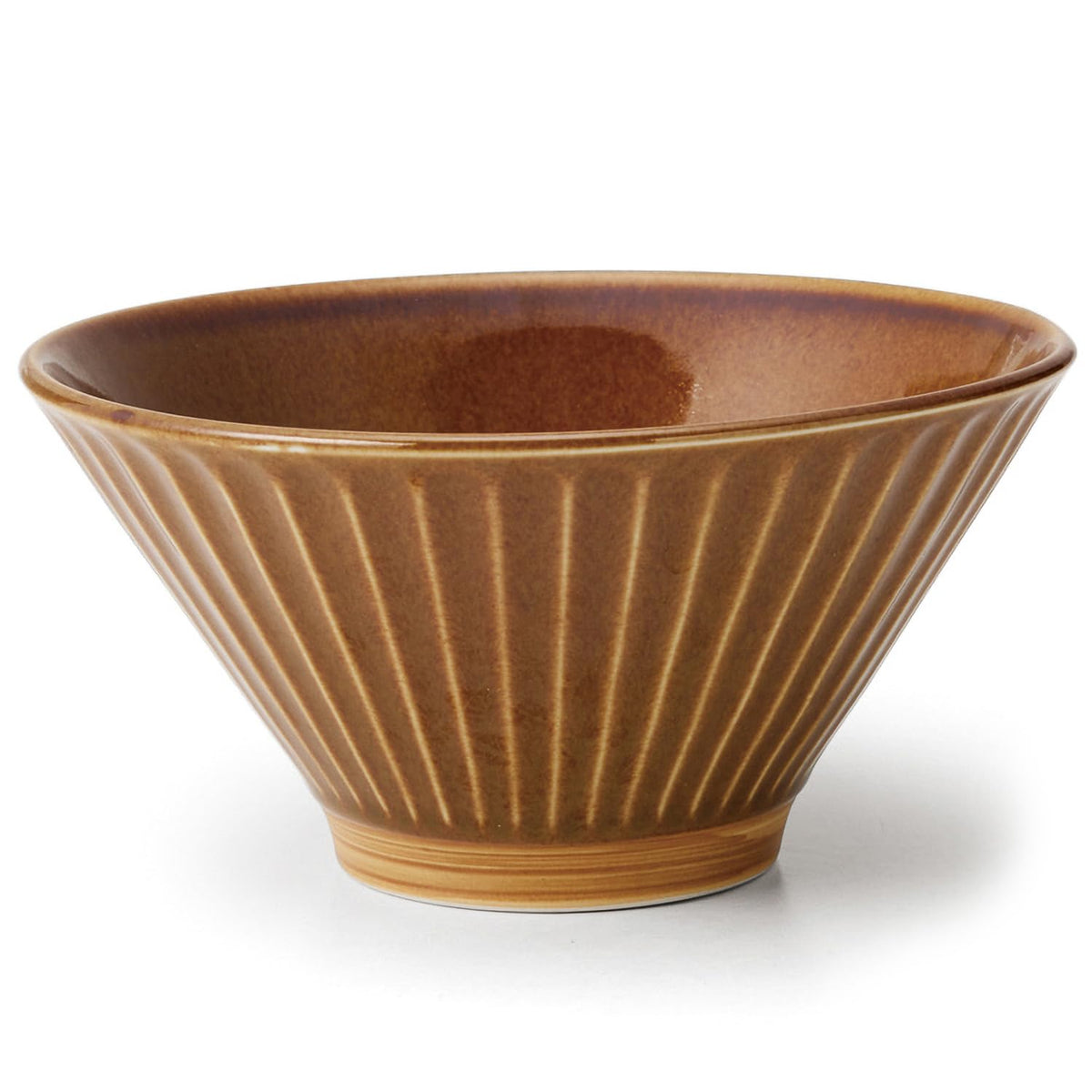 TAMAKI T-964972 Iki Rice Bowl Brown Diameter 7.1 x Height 3.5 inches (18 cm) x Height 3.5 inches (9 cm) Porcelain Stylish Gift
