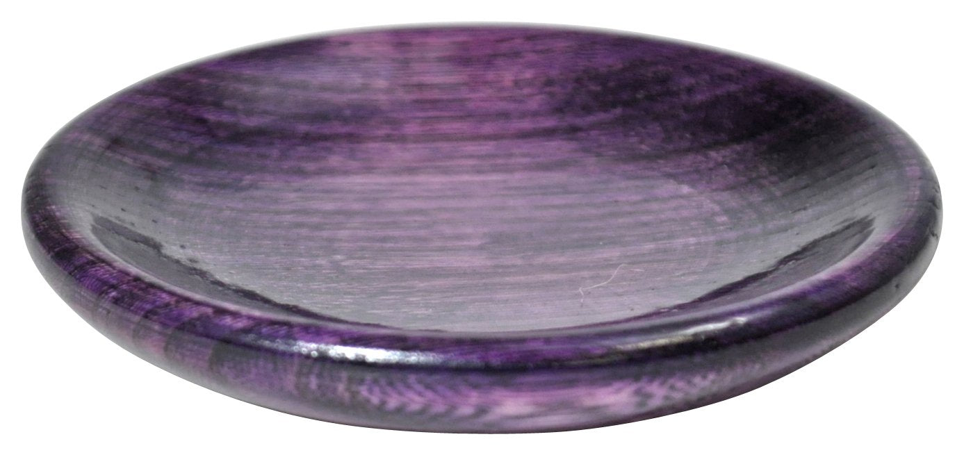 Yamanaka Lacquerware SS-156 Kashouan Wooden Bean Plate, Stopper, 0.1 inch (3.5 mm) (Comes in a Presentation Box), Colorful Purple