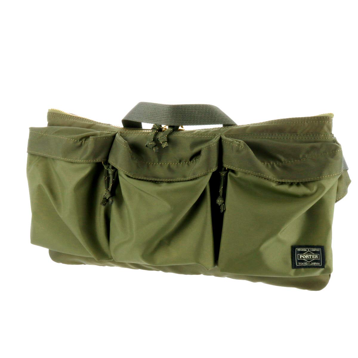 Porter FORCE Waist Bag Fanny Pack, 2. Olive Drab, One Size
