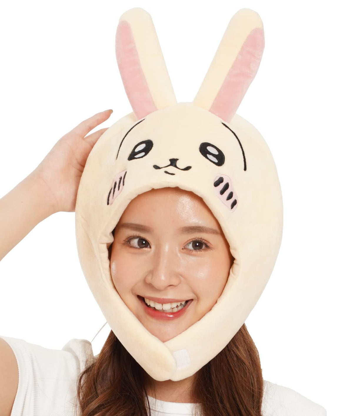 SAZAC Premium Usagi Kigurumi Hat - Beanie for Adults, Perfect for Halloween & Cosplay, Cozy & Warm with Strap - Luxurious Anime Cap