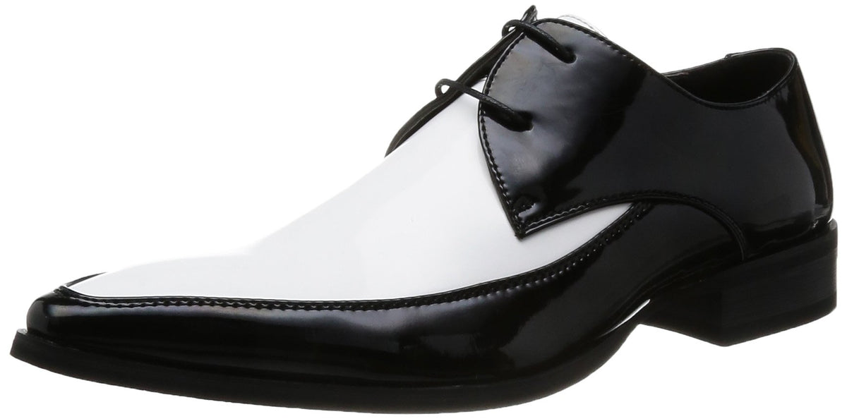 MM/ONE Mens Shoes Business Shoes Dress Shoes LaceUp Shoes Suit Formal Wedding Shoes Blackwhite 40 EU (US Men's 8 M)