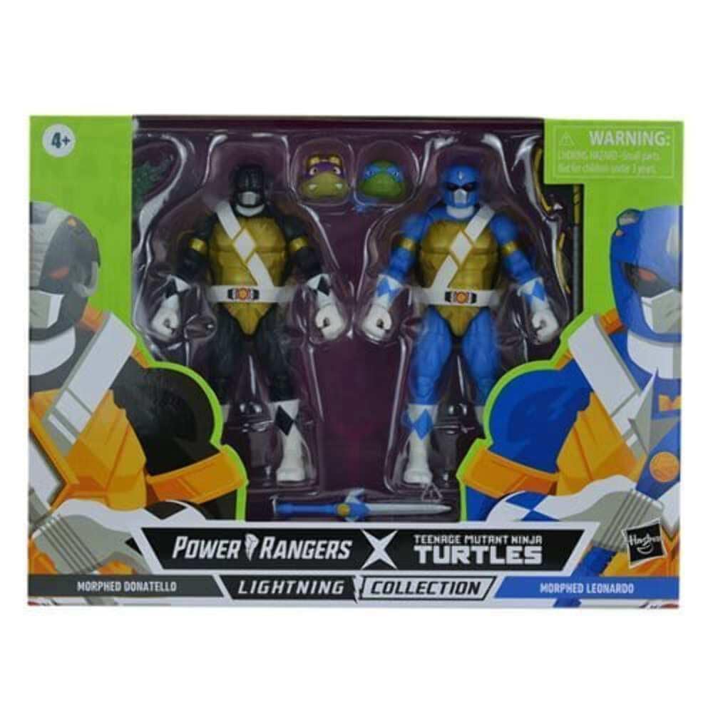 Power Rangers X Teenage Mutant Ninja Turtles Lightning Collection Donatello y Leonardo Blue Figuras de Acción