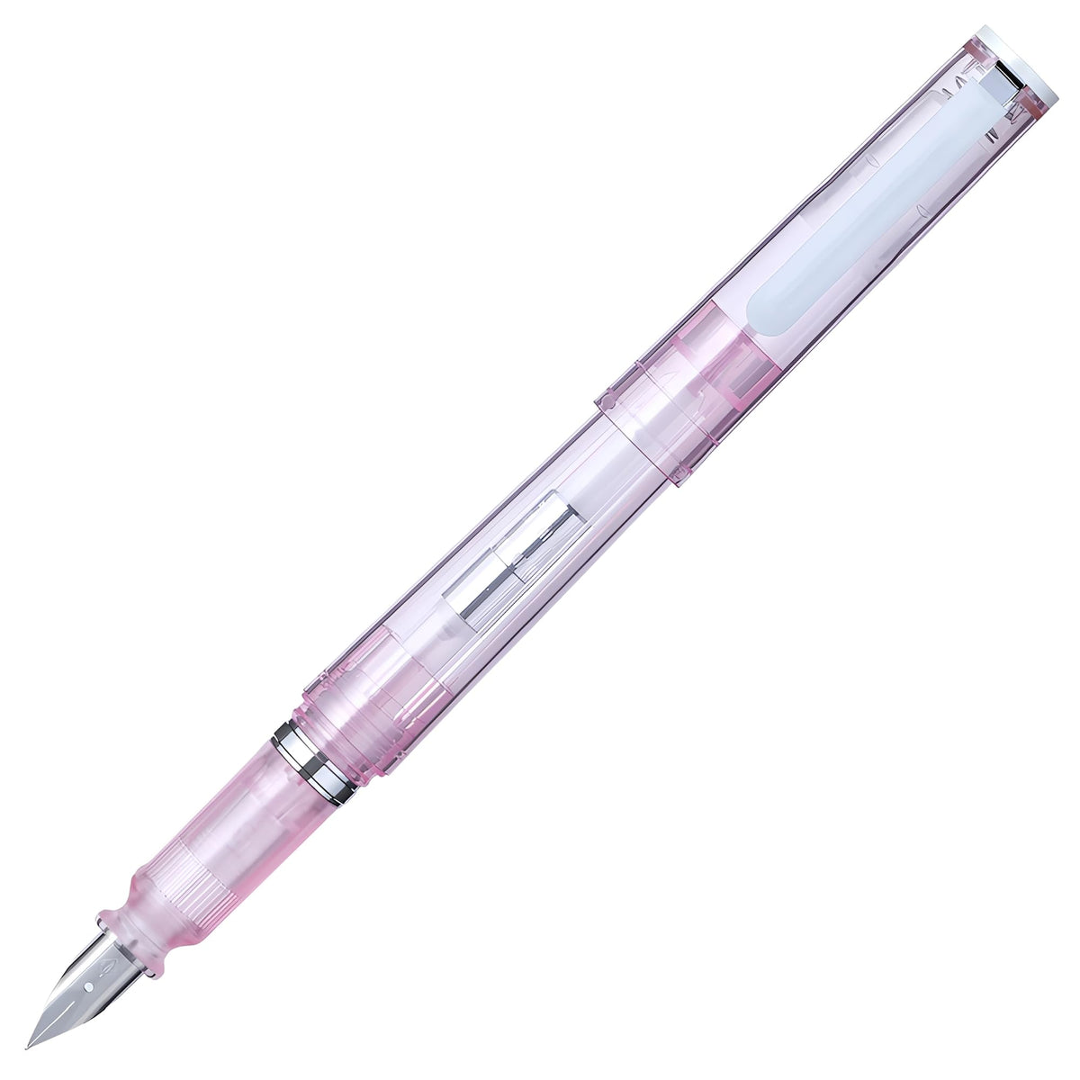 Sailor TUZU ADJUST Fountain Pen, Fine Nib (F), Rotating Nib Feature and Natural Fit Grip, Includes 2 Ink Cartridges (Black) and Converter, Limited Edition Glassy Crystal Cherry, 12-0561-202
