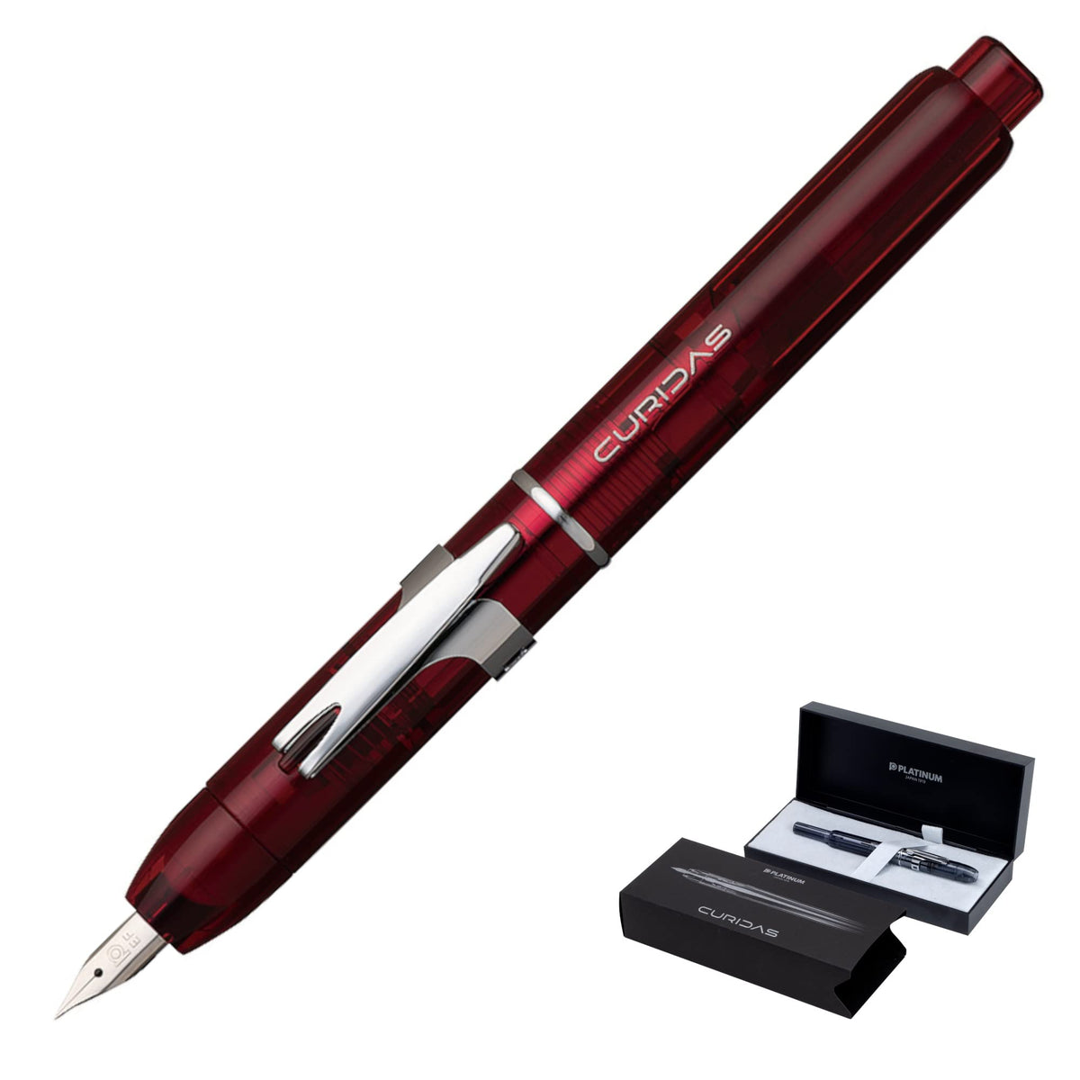 Platinum Fountain Pen, Curidus, Grand Red, Extra Fine Point, PKN-7000#77-1