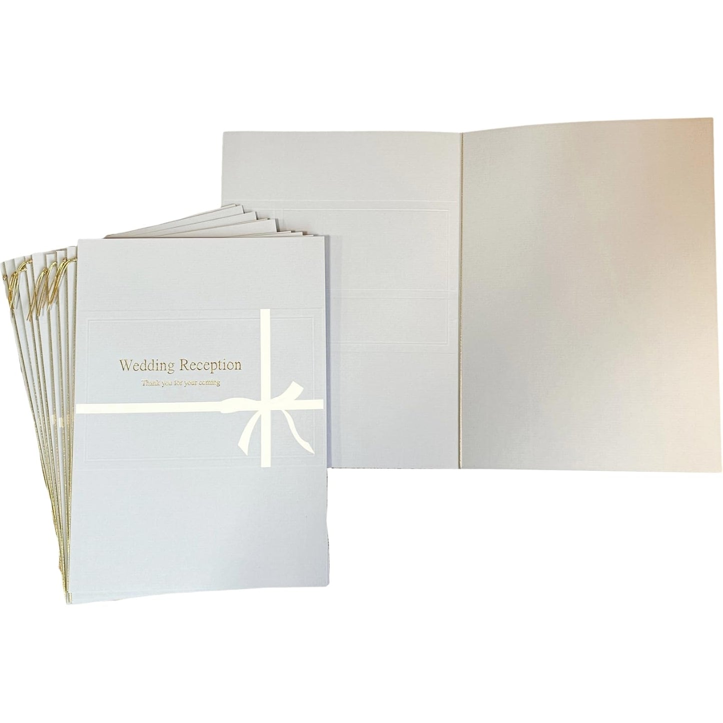 Q-FLA 835087 Table Set Wedding Cover and Ribbon Set of 10 Each, Present A Place Cards, Place Cards, Parties, Handmade, Wedding Bridal