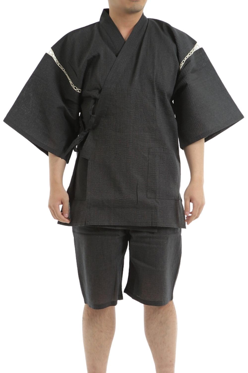 Edoten Men's Japan Kimono Jimbei SIJIRAORI 100% Cotton 706G L