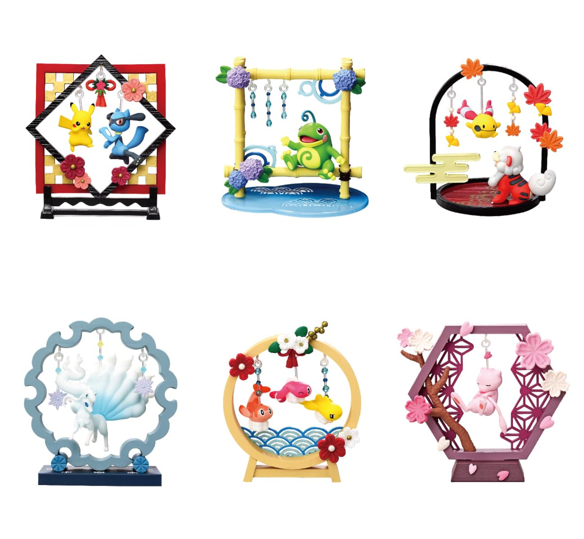 Rement Pokemon Pokemon, Fluffy Flowy Decoration, 1 Box, H 4.7 x W 2.8 x D 3.1 inches (120 x 70 x 80 mm), PVC
