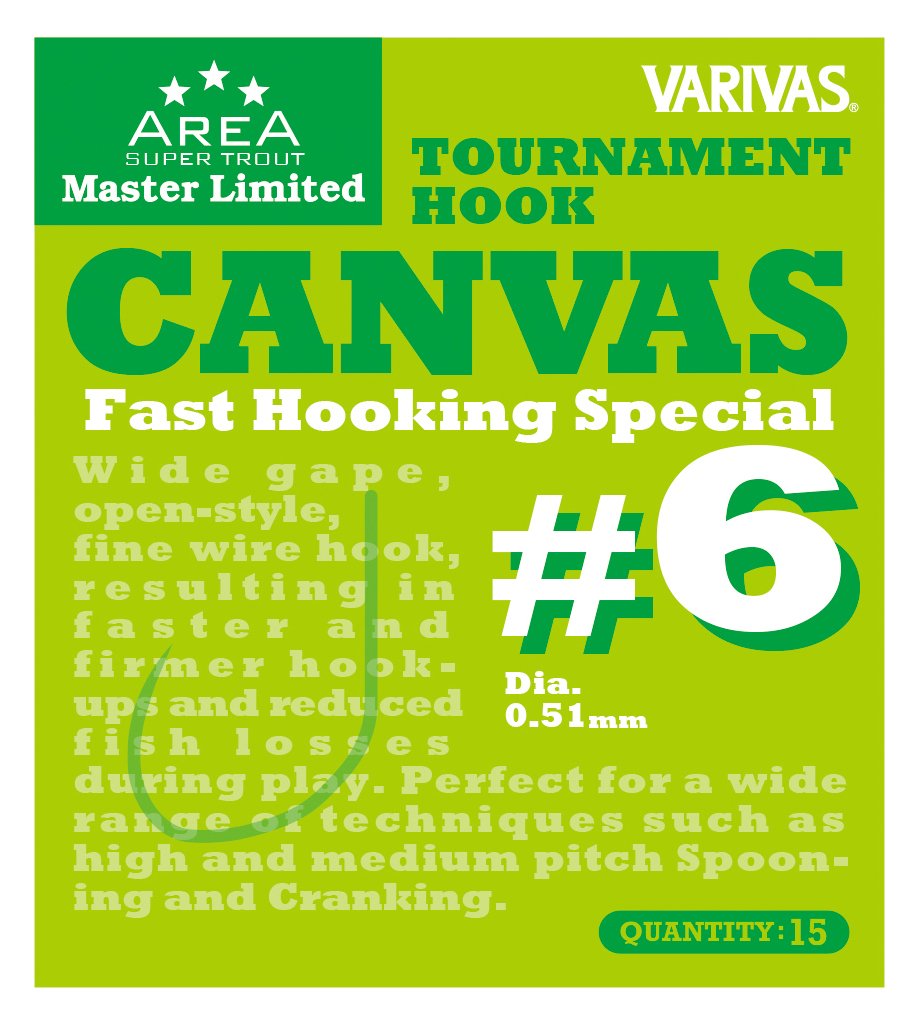 Super Trout Area Master Limited Tournament Hook Canvas #6