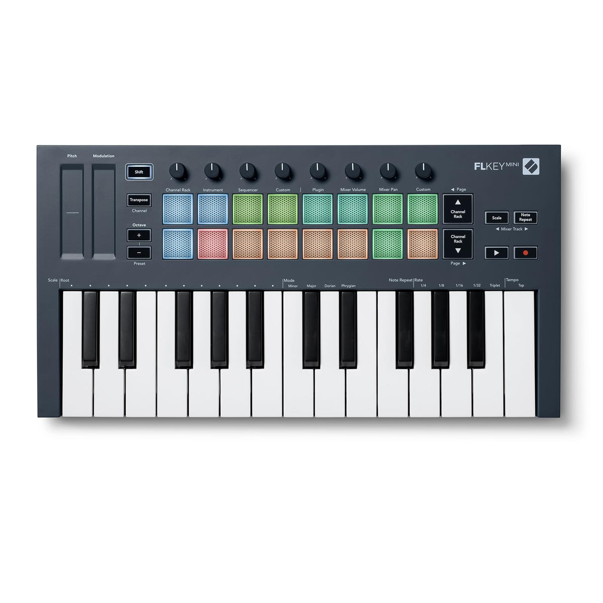 Novation FLkey Mini - Portable 25-Key, USB, MIDI Keyboard Controller with FL Studio Integration for Music Production