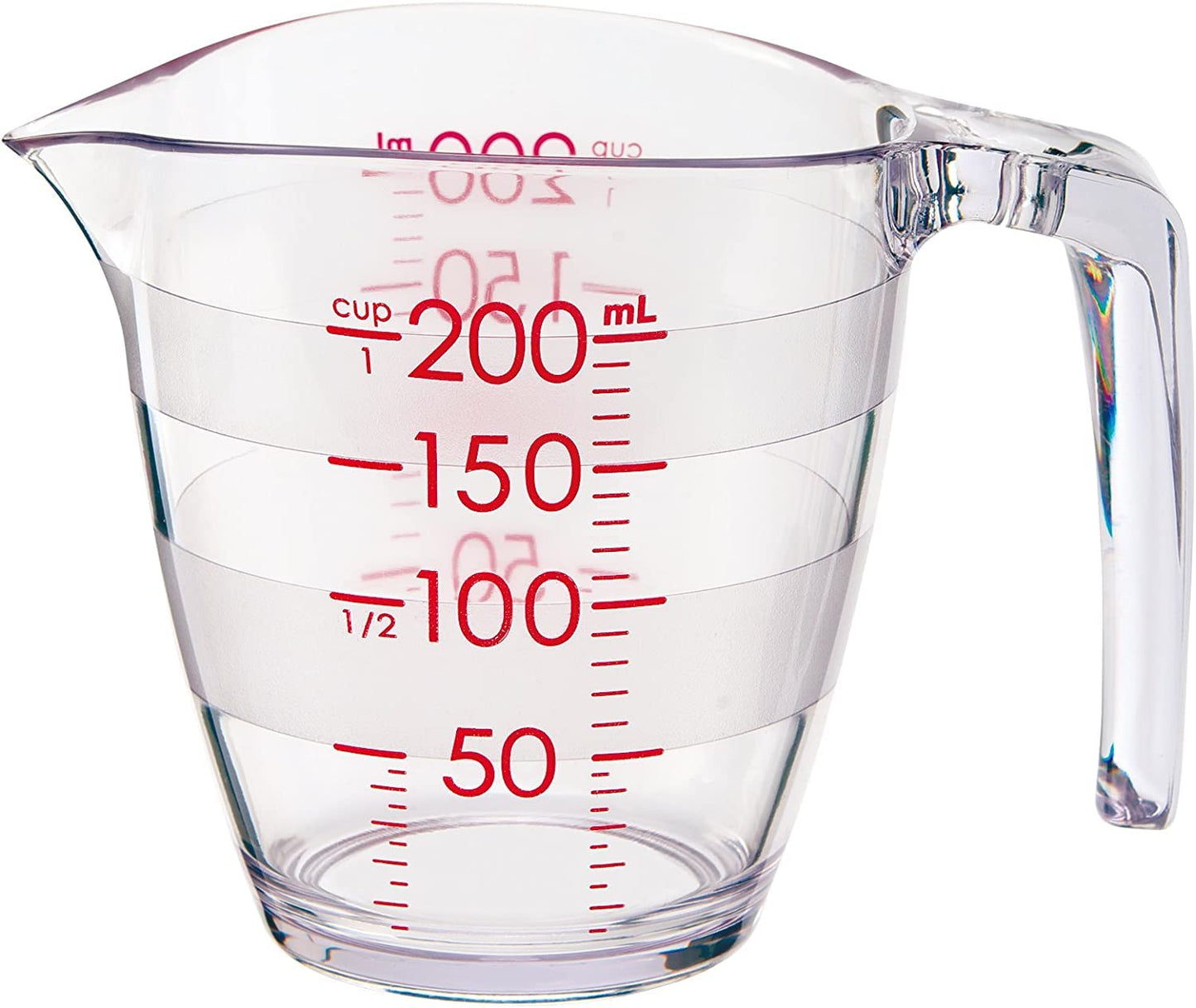 Marna K649CL Measuring Cup, Easy to See Markings, 7.8 fl oz (200 ml) (Moven/Dishwasher Safe, Heat-Resistant), Easy to Pour, Hook Hole, Wall Hanging, Storage