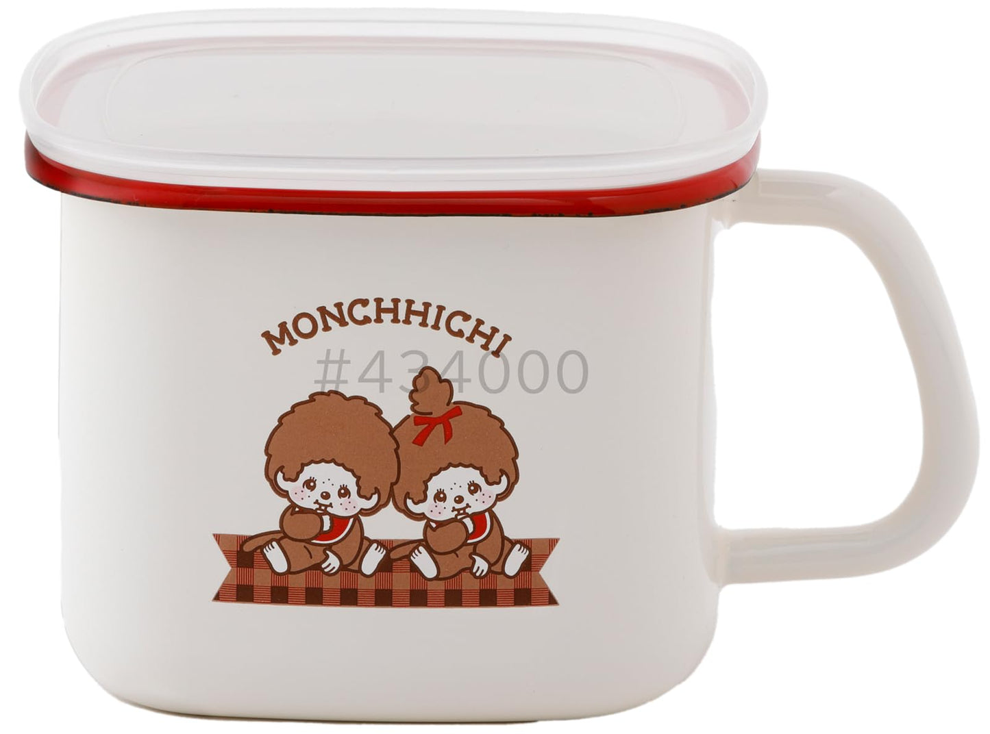 Fuji Hollow MNC-KP Monchhichi Check Square Miso Pot, 0.3 gal (1.5 L)