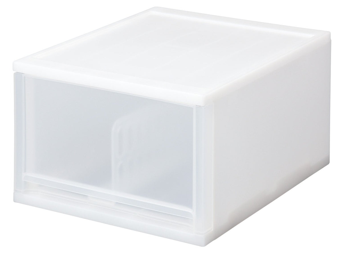 SankoPlastic Small Storage Brio A4 Deep Type, Width 10.6 x Depth 13.7 x Height 7.3 inches (27 x 34.7 x 18.5 cm), White