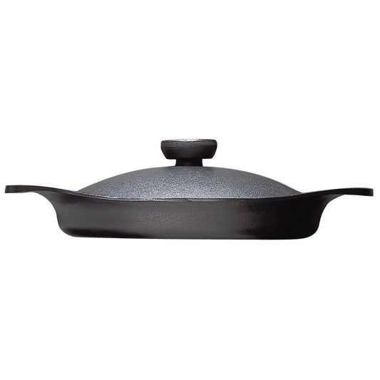 Sori Yanagi Nanbu Ironware Oil Pan with Simple Design and High Practicality, Made in Japan, Iron Lid and Handle Included, Induction Compatible