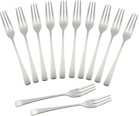 Shimomura 21999 Japanese Fork, Dessert Fork, Stainless Steel, 10 + 2 Pieces, Extra Volume, Tsubamesanjo, French