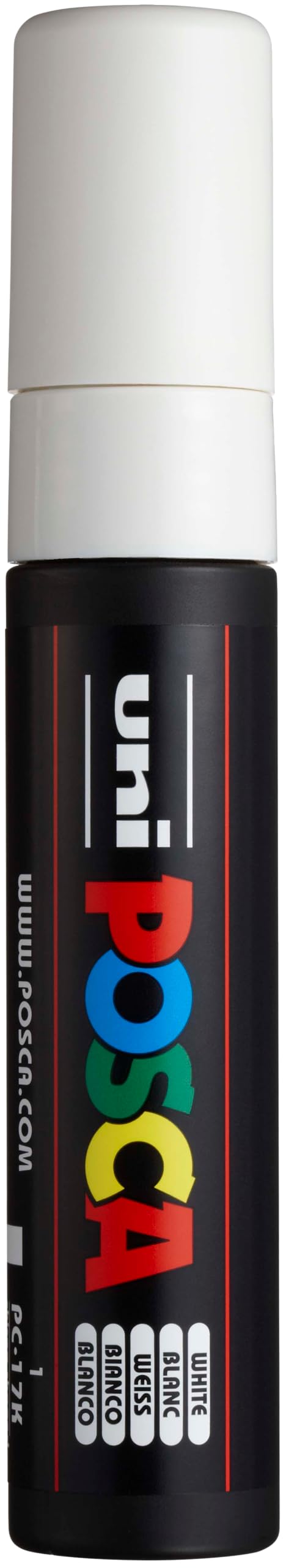 POSCA PC-17K Water-Based Paint Markers, Extra Broad Tip (15mm), White