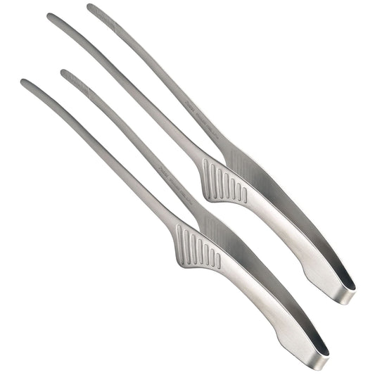 Todai 18-0 Clever Tongs, Economy Type, Grilled Meat, Pasta, Camping, Barbecue, Made in Japan, Set of 2, Stainless Steel