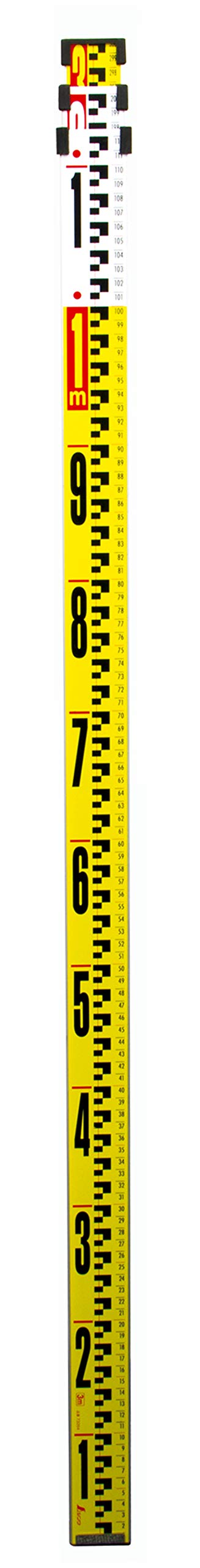 Shinwa Sokutei Aluminum Staff II 3m 3 steps (front side 10mm pitch, back side 1mm pitch) 73264 (Japan Import)