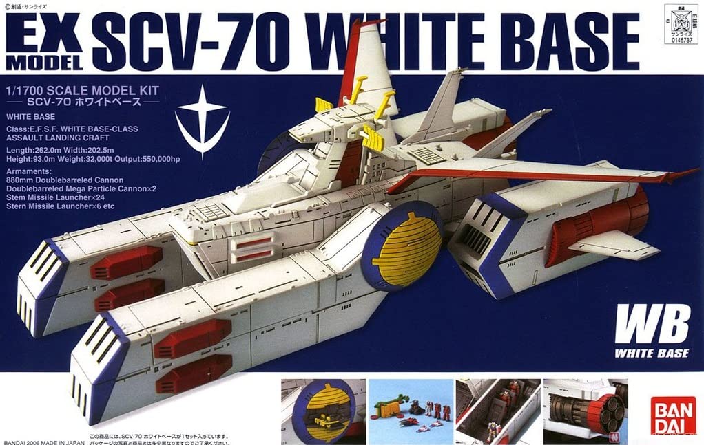 Bandai Hobby EX-31 SCV-70 White Base, 1/1700, Bandai EX Model Action Figure