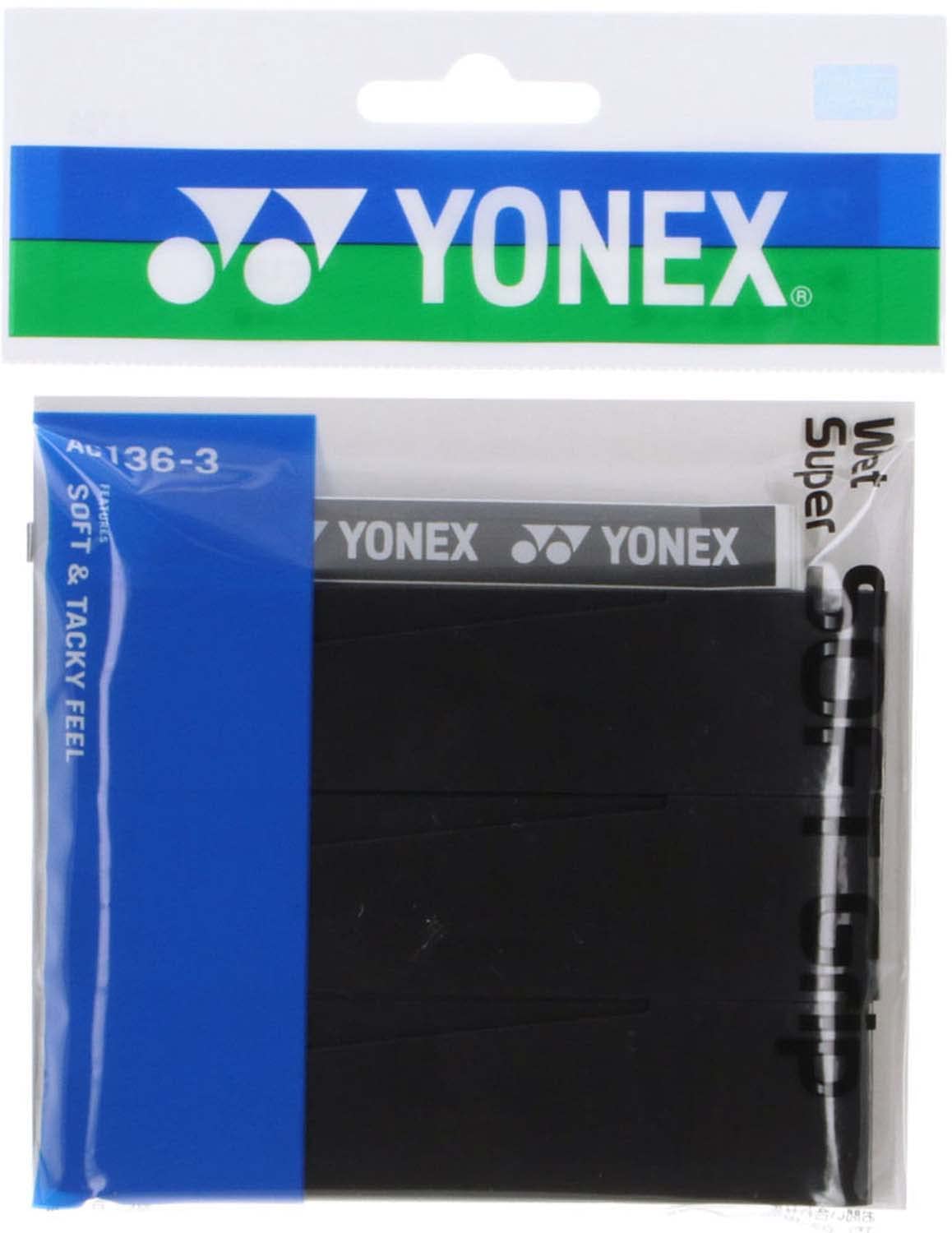 YONEX AC136-3 Wet Super Soft Grip Tape (Pack of 3)
