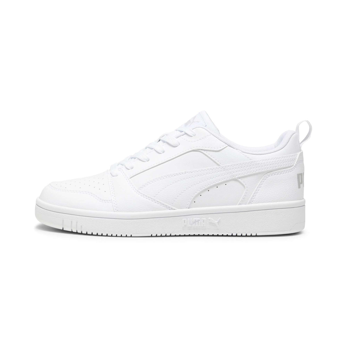 PUMA Unisex Rebound V6 Low Trainers, Puma White Cool Light Gray, 6.5