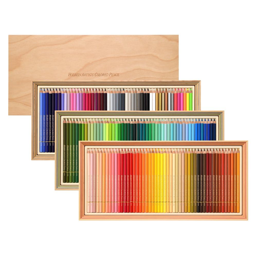Holbein Artists� Colored Pencil 30th Anniversary Wood Box Set - Set of 150, 30th Anniversary Wood Box