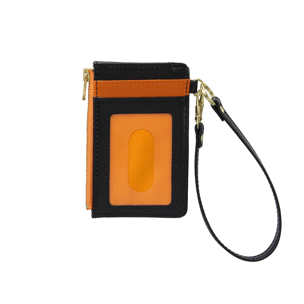 Sekisei BP-5704 Bell Post Pass Case with Zipper Pocket, Black Orange