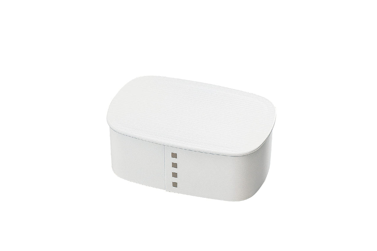 Hakoya Tatsumiya Wappa Single Tier Bento Box, 23.7 fl oz (700 ml), Matte White, Code: 309132