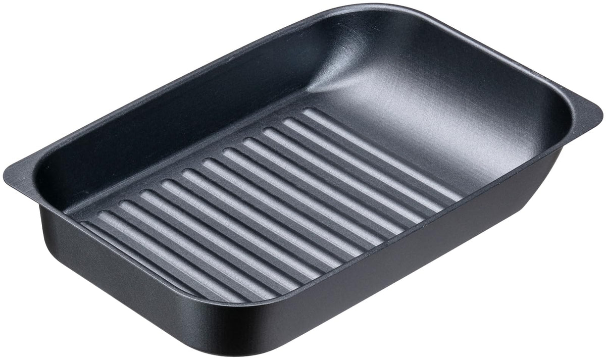 Ishigaki Industries Grill Pan Steel Approx. Width 7.1 x Depth 1.1 x Height 1.6 inches (18 x 28 x 4 cm)