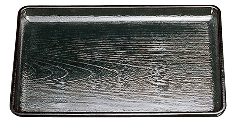 Fukui Craft Tabletop Tray and Bon, Non-Slip Treatment, Made in Japan, Dishwasher Safe, Heat Resistant, Keyaki Kaiseki Bon, Black, Shaku 0