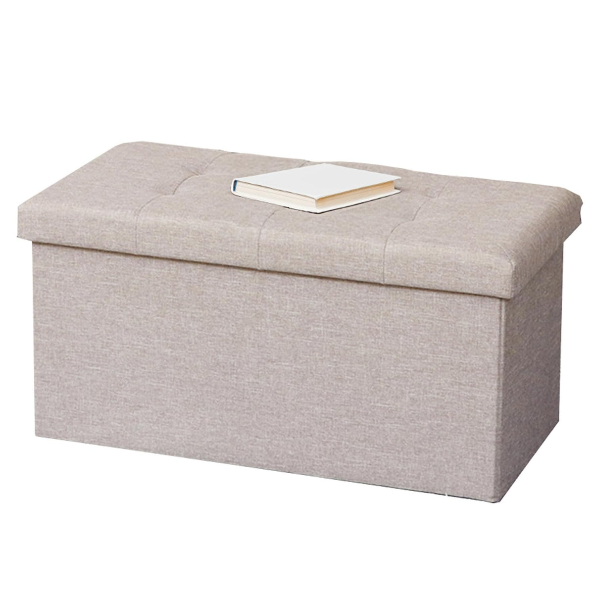 Fuji Boeki 86139 Hunt Storage Bench, Storage Box, Width 23.6 x Depth 11.8 x Height 11.8 inches (60 x 30 x 30 cm), Light Gray, Ottoman, Load Capacity 1