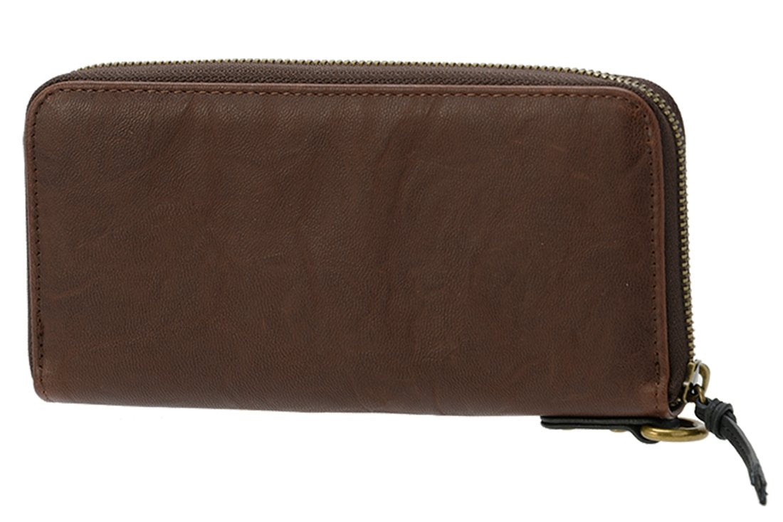 Device DPG30048 Round Long Wallet, Brown, Zip