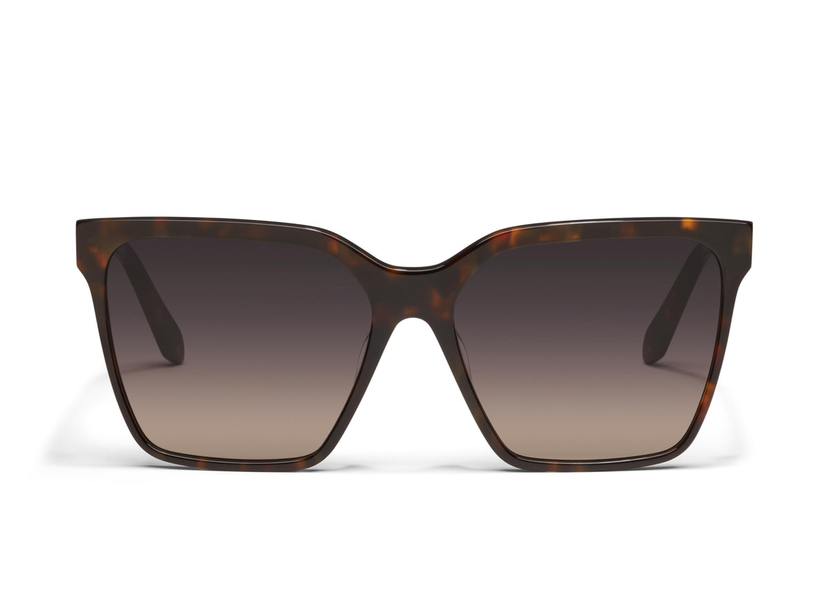 QUAY - Sunglasses for Men & Women, Oversized Sunglasses with UV Protection (Level Up Remixed, Neutral Tortoise)